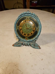 Antike DU LUXE Uhr DU BARRY 20er Jahre Neuheit Art Deco Türkis Läuft Original  - Bild 1 von 11