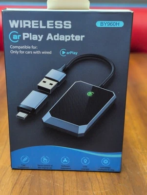 Adaptador inalámbrico Carplay se convierte con cable a inalámbrico BY960H - negro/plateado Foto 1 de 2