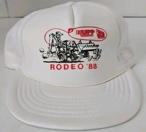 Vintage VTG Rupp Rodeo 88 Hat Cap Snap Back White Madhatter NEW - Picture 1 of 4
