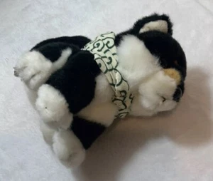 kawaii sitzender Shiba Inu Hund SCHWARZ mit Halstuch Plüsch Puppe Tier klein - Bild 1 von 9
