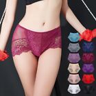 4 Pack Ladies High Waist Lace French Knickers Boxer Brief Lingerie UK 10-14