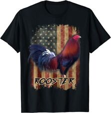 Rooster Shirt Cock Fight US Flag T-Shirt