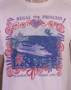 vintage 80s 90s The Love Boat TV Show Cast Reunion T-Shirt 1991 Regal Princess L - Picture 1 of 7