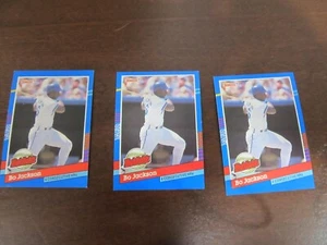 Drei (3) 1991 Donruss Bo Jackson #BC - 10 Fehlerkarten (keine Periode nach Inc). - Bild 1 von 3