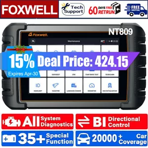 Foxwell NT809 All System ABS SRS TPMS DPF IMMO OBD2 Scanner Auto Diagnostic Tool - Picture 1 of 11