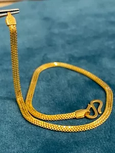 Vintage Unisex Dubai Handmade Bracelet In Solid 916 Stamped 22Karat Yellow Gold - Picture 1 of 12