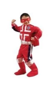 Inglaterra Rojo Fútbol Disfraz Niños Navidad Disfraz Máscara Capa & Cinturón - Imagen 1 de 1
