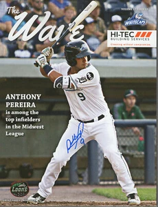 ANTHONY PEREIRA SIGNED WAVE PROGRAM WEST MICHIGAN WHITECAPS DETROIT TIGERS AUTO - Picture 1 of 1