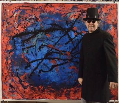 Jackson Pollack style ￼painting￼ 72” X 60”Acrylic, Abstract,POP,XL,Modern,Landsc - Image 1 of 4