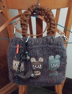 Bolso mujer, lana, tejido hecho a mano. - Imagen 1 de 5