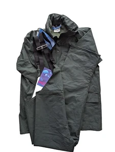 Sioen Waterproof Set of 2 Man M Flexothane Classic Dortmund Jacket & Bib Green - Picture 1 of 15