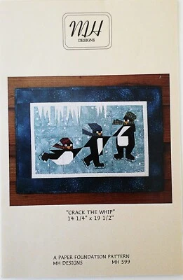 MH Designs Crack The Whip Penguins 14 1/4" x 19 1/2" Quilt Pattern - Image 1 of 2