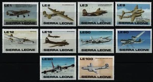 Sierra Leona 1990 - Mi-Nr. 1394-1403 ** - MNH - Aviones / Aviones - Imagen 1 de 1