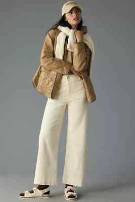 NWT Maeve The Colette Cropped Corduroy Wide Leg Pants Sz 33 Tall Ivory #7E410 - Image 1 of 4