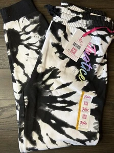 Girls Justice Joggers size 12 tye dye Black & White metallic logo Bundle & Save - Picture 1 of 6