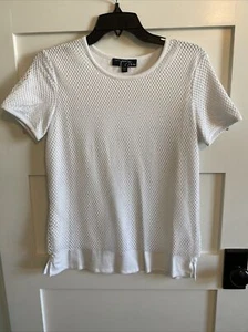 Athletic Top With Mesh S White - Picture 1 of 4