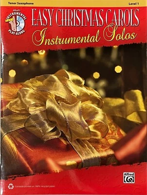 Easy Christmas Villancicos Solos Instrumentales Saxofón Tenor Nivel 1 CD Reproducir a lo largo Foto 1 de 4