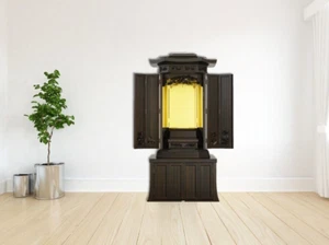 SGI Soka Gakkai Nuevo Altar Budista Butsudan 27ÉBANO『Hermoso Pájaro de Cola Larga』 - Imagen 1 de 12