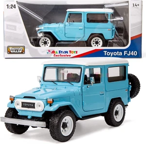 All Star Toys Toyota Land Cruiser FJ40 Blu Cielo con Ruote Fuoristrada Personalizzate... - Foto 1 di 9