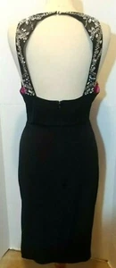 Vestido negro tachonado de estrás talla 13 espalda abierta City Studio - Imagen 1 de 12