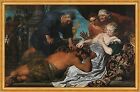 Samson and Delilah Anthonis van Dyck Bibel Kampf Religion B A2 00569 Gerahmt