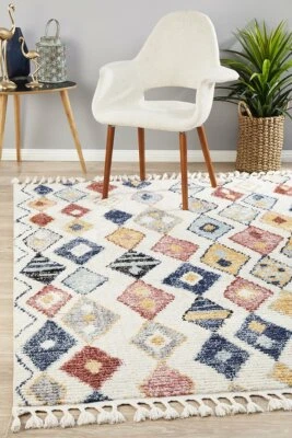 Clearance!I Floor Rug Tribal Moroccan Monochrome Diamond Modern Carpet 333 - image 1 of 4