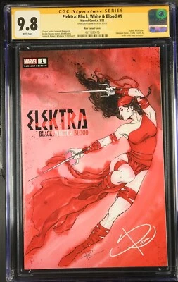 Elektra Black White & Blood #1 VARIANT CGC SS 9.8 signed Sabine Rich NM/M - Image 1 of 2