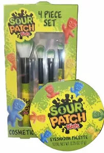 Paleta de sombras de ojos Sour Patch para niños y juego de 4 cepillos cosméticos nueva belleza - Imagen 1 de 8