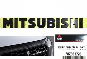 GENUINE BLACK LETTER GRILLE BADGE EMBLEM FOR MITSUBISHI TRITON L200 MV 2024 - Picture 1 of 5
