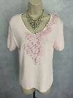 Ladies Top Pink Stretch Party Evening Cocktail Special Occasion Size UK 12