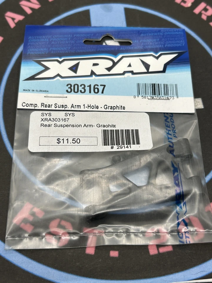 XRay. 303167 rear suspension arm - 1-hole, Graphite - Image 1 of 1