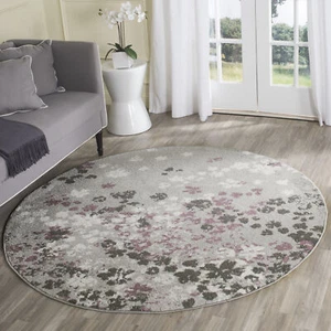 Safavieh Adirondack LIGHT GREY / PURPLE 6' X 6' Round Rug - ADR115M-6R - Picture 1 of 3
