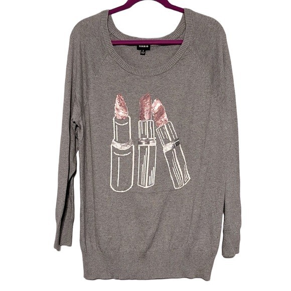 Torrid Lipstick Graphic Sweater 
