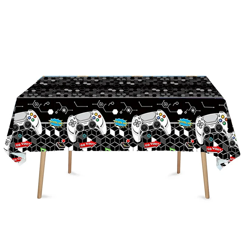 Video Game Tablecloth Table Cover  Party Supplies Game On Birthday Decoration - image 1 of 1