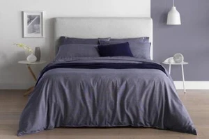 SHERIDAN MARLEE QUEEN NAVY QUILT COVER SET BRAND NEW RRP: $299.95 - Picture 1 of 1
