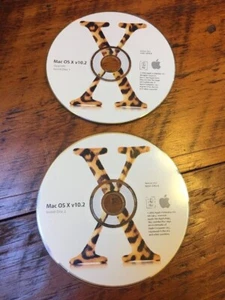 Mac OS X 10 v10.2 Jaguar Macintosh Upgrade Install Software Discs CDs 2002 - Picture 1 of 5