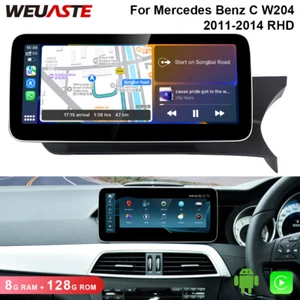 10.25'' Android Car GPS Radio Stereo 8+128G For Mercedes Benz C W204 2011-14 RHD - Picture 1 of 12