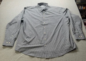 Peter Millar Summer Comfort Button-down Shirt Mens XXL White Navy Blue Checks - Picture 1 of 6
