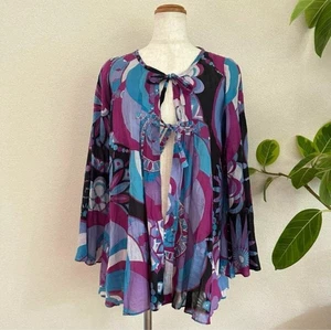 EMILIO PUCCI Caftan Top Cotton 100 Percent Size 34 oo358 Multicolor Japan Seller - Picture 1 of 6