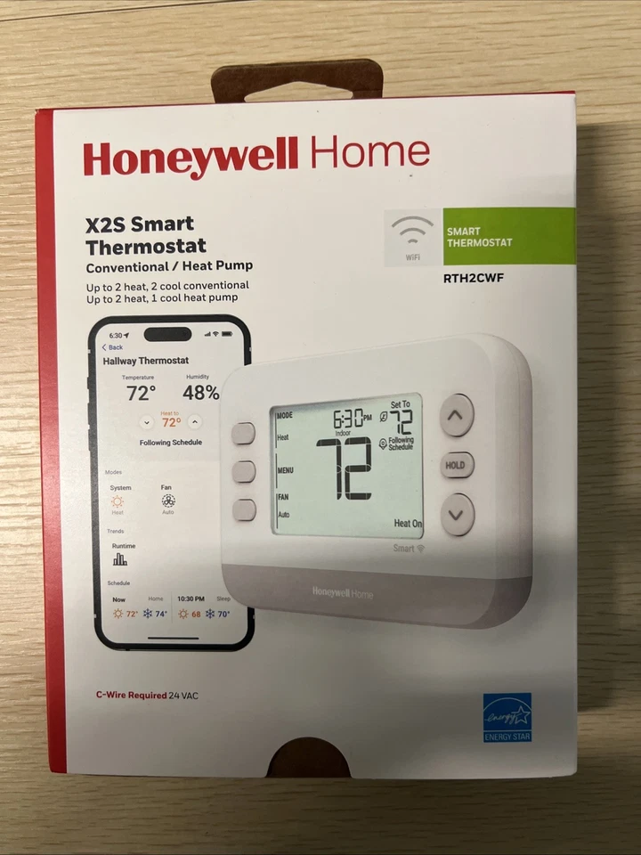 Honeywell Home X2S RTH2CWF Smart Thermostat - New Sealed - Wifi Programmable - Image 1 of 2