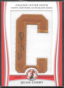2009 Topps Quan Cosby College Logo Patch Autograph #LAP-QC, SP/184, Longhorns! - Picture 1 of 2
