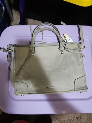 Rebecca Minkoff Large Regan Satchel Crossbody Strap Gray *NEW!! MSRP $345 - Image 1 of 4