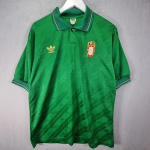 Vintage Adidas Portugal Hockey Shirt Mens Large Green 90s Portuguese - Picture 1 of 15