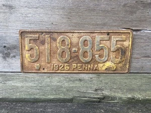 Antik 1926 Pennsylvania Nummernschild Oldtimer PA Autoschild Original - Bild 1 von 1