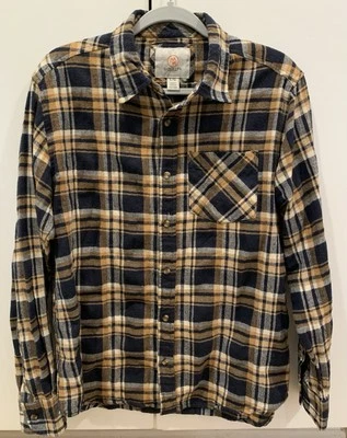 Cloudveil Flannel Shirt Men’s Large Plaid Navy Blue Long Sleeve Button Down EUC - Image 1 of 3