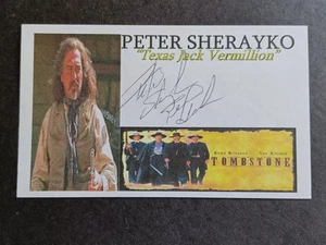 Peter Sherayko Signed Index Card - Tombstone - "Texas Jack" - Actor - Picture 1 of 1