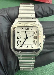 2022 Cartier Santos De Cartier Watch WSSA0029 Automatic Steel 35mm Silver Dial - Picture 1 of 10