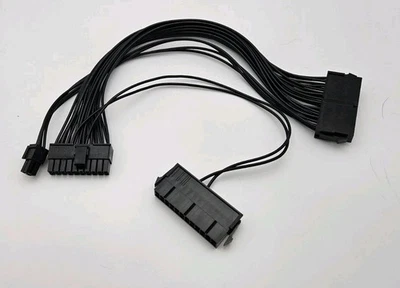 24 Pin Dual PSU ATX Power Supply Motherboard Adapter Cable for Gaming PCs - Image 1 of 2