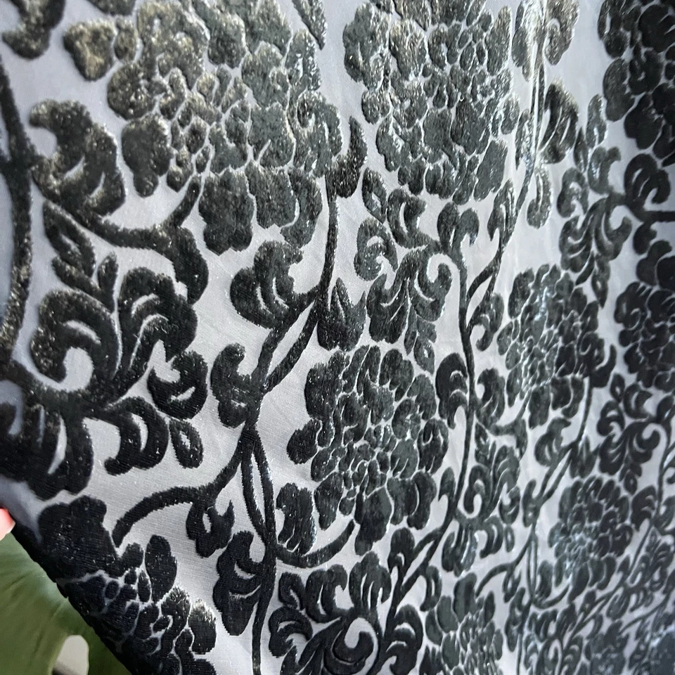 Vestido Hampton Nites Mujer 10 Negro Terciopelo Burnout Slip Maxi Y2k Años 90 Capricho Foto 1 de 4