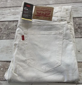 Levi’s 511 Jeans für Herren Slim, Stretch, Flexibel Größe W32 L32 weiß - Bild 1 von 7
